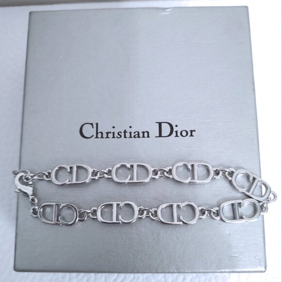 Christian Dior Vintage Petit CD Link Bracelet EUC - Picture 1 of 5